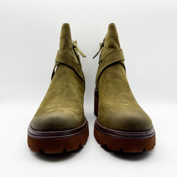 Sofft Womens Jenine Boots Size US 11 EU 43 Green Leather Block Heel Ankle NIB - Picture 9 of 14